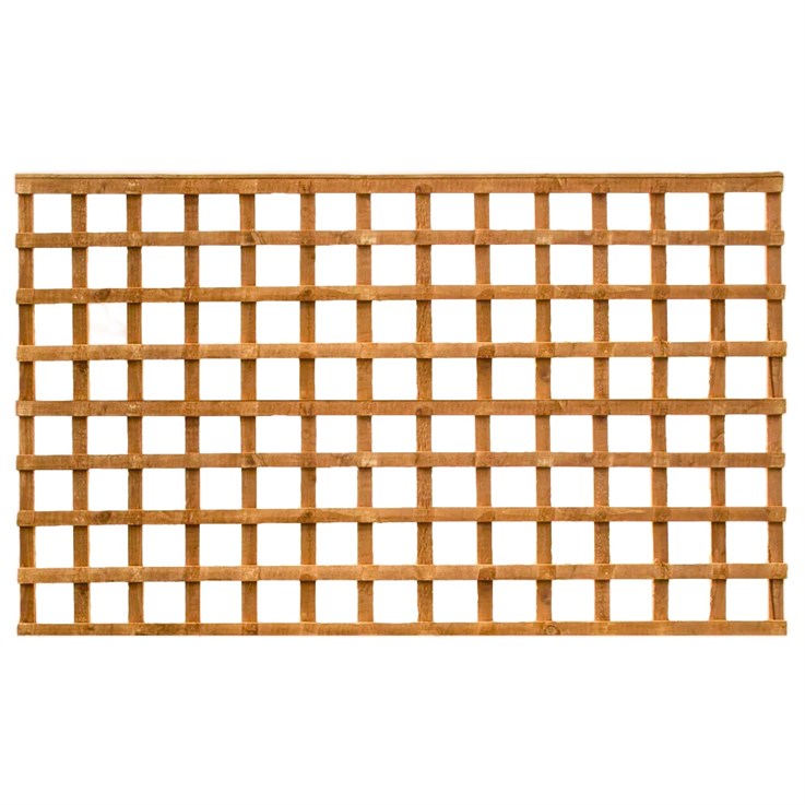 Square Trellis Flat Top Brown 6ft x 4ft